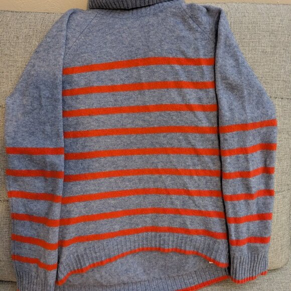 JCrew Wool Alpaca Striped Turtleneck Sweater - Picture 2 of 6